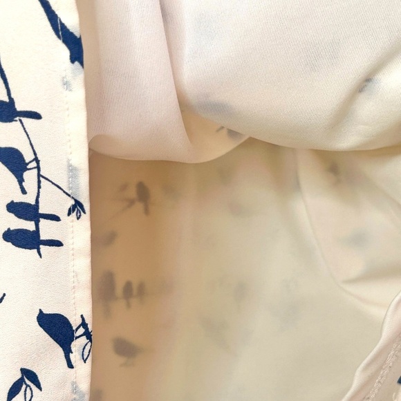 Olive & Oak Cream and Navy Bird Accent Shift Dress Size Medium - Picture 11 of 13